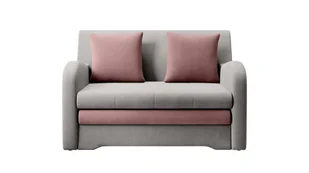 Sofa rozkładana z funkcją spania ARIO jasnoszara/różowa - Sofy i kanapy - miniaturka - grafika 1