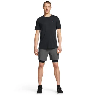 Męskie spodenki treningowe Under Armour UA Vanish Woven 2in1 Shorts - szare - UNDER ARMOUR - Spodnie sportowe męskie - miniaturka - grafika 1