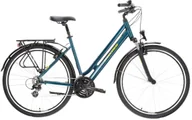 Rowery - Rower trekkingowy damski KROSS SENTIO 2.0 S(18") 28 TURKUSOWY SZARY POŁYSK - miniaturka - grafika 1