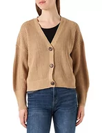 Swetry damskie - Vero Moda Kobiety Vmlea Ls V-Neck Cuff Cardigan Noos Kardigan, Nomad, S - miniaturka - grafika 1