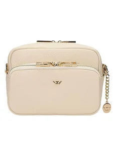 Wojas Skórzana torebka w kolorze beżowym - 18 x 13 x 6,5 cm - Torebki damskie - miniaturka - grafika 1