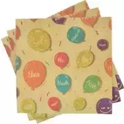 Folia, papier śniadaniowy, serwetki - Serwetki Kraft Balloons 20szt - Arpex - miniaturka - grafika 1
