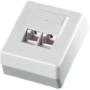 VALUE Cat.6 Surface Mount Wall Jack, unshielded white 25.99.8394 - Panele krosownicze - miniaturka - grafika 1