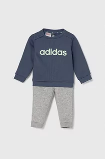 Dresy i komplety dla chłopców - adidas dres dziecięcy kolor szary - grafika 1