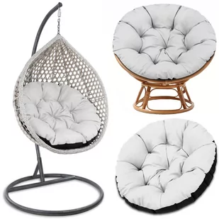 Poduszka na fotel papasan 100 cm - Poduszka do siedzenia do wiszącego krzesła lub siedzisko do mebli ogrodowych i rattanowych bardzo grube okrągłe J.. - Poduszki ogrodowe - miniaturka - grafika 1
