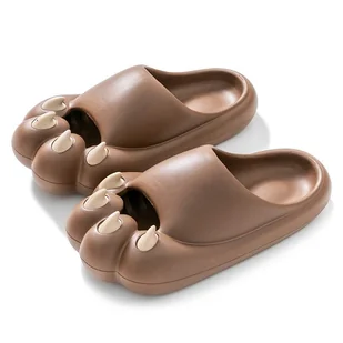 Klapki Wygodne Unisex Śmieszne Na Lato Na Plażę Lekkie Basenowe Ogrodowe Domowe Gumowe Ciekawe Piankowe Damskie Męskie Z Pazurami Brązowe 44/45 - Moda i Uroda OUTLET - miniaturka - grafika 1