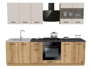 Zestaw Mebli Kuchennych Presto 260 Cm Płyta Laminowana Dąb Evoke/Kaszmir - Meble kuchenne - miniaturka - grafika 1
