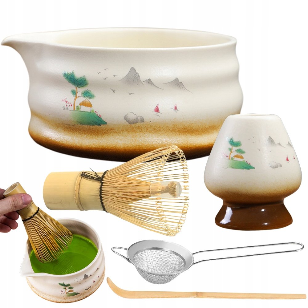 Zestaw Do Matchy Miska Chasen Sita Kompletny Autentycznej Matchy Ceremonii