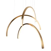 Lampy sufitowe - Zwieszana lampa łuki Trioarc P0509 Maxlight LED 63W 3000K nad stół złoty - miniaturka - grafika 1