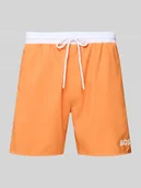 Kąpielówki męskie - Spodenki kąpielowe z lamowanym szwem w kontrastowym kolorze model ‘STARFISH’ - miniaturka - grafika 1