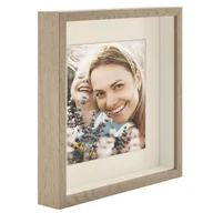 Ramki na zdjęcia - Ramka Na Zdjęcie 3D Głęboka Box Przestrzenna 28X28 Cm Kwadratowa Dąb Sonoma Truflowy - miniaturka - grafika 1