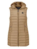 Kamizelki damskie - Geographical Norway Kamizelka pikowana "Vatikamap" w kolorze szarobrązowym - miniaturka - grafika 1