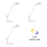 Lampy stojące - Brilliant Lampka biurkowa LED Kaila, biała - miniaturka - grafika 1