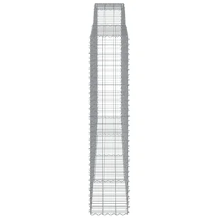 Kosze gabionowe, 2 szt, 400x50x220/240 cm, galwanizowane żelazo - Ogrodzenia - miniaturka - grafika 6