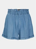 Spodenki damskie - Vero Moda Szorty materiałowe Harper 10283731 Niebieski Regular Fit - miniaturka - grafika 1