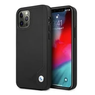 Etui i futerały do telefonów - BMW Etui BMHCP12MRCDPK iPhone 12/12 Pro 6,1" czarny/black hardcase Leather Deboss - miniaturka - grafika 1