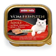 Mokra karma dla kotów - animonda Vom Feinsten Adult z nadzieniem 32 x 100 g Wołowina, pierś z kurczaka i zioła - miniaturka - grafika 1