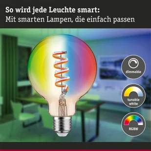 Paulmann globe LED G95 ZigBee E27 6,3W złota RGBW - Żarówki LED - miniaturka - grafika 1