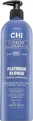 Szampony do włosów - CHI Color Illuminate Platinum Blonde Purple Shampoo szampon rozjaśniający do włosów platynowy blond i siwych 739 ml - miniaturka - grafika 1