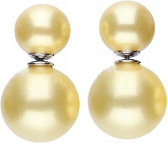 Srebrne kolczyki 925 okrągłe złote kulki 11,13g Eleganckie modne na prezent
