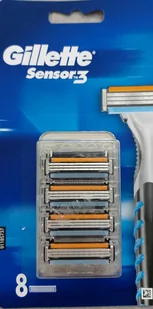 Gillette Sensor 3 Nożyki Ostrza Wkłady 8 szt - Maszynki do golenia i wkłady - miniaturka - grafika 1