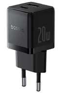 Ładowarki do telefonów - Ładowarka sieciowa Baseus Palm 20W USB-C USB-A - czarna - miniaturka - grafika 1