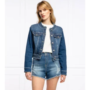 Twinset Actitude Kurtka jeansowa | Slim Fit | denim - Kurtki damskie - miniaturka - grafika 1