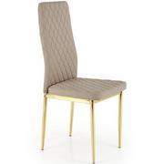 Krzesła - Halmar Krzesło K501 Złoty/Cappuccino Kuchnia/Jadalnia/Salon Glamour - miniaturka - grafika 1