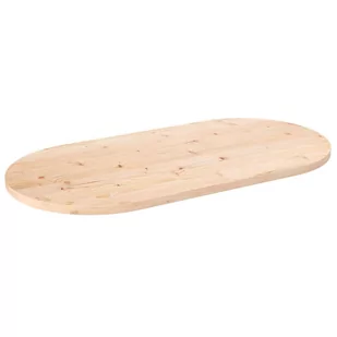 vidaXL Blat stołu, 110x55x2,5 cm, lite drewno sosnowe, owalny - Meble modułowe i akcesoria - miniaturka - grafika 1