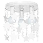 Lampy sufitowe - Biały żyrandol z kryształkami i gwiazdkami - N38-Tava - miniaturka - grafika 1