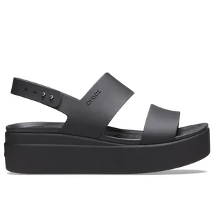 Klapki Crocs Brooklyn Low Wedge 206453-060 - czarne - Klapki i japonki damskie - miniaturka - grafika 1