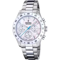 Zegarki damskie - Festina Ceramic 20693/1 zegarek damski na bransolecie z perłową tarczą - miniaturka - grafika 1