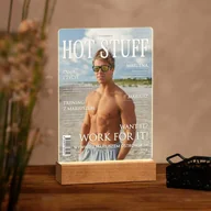 Ramki na zdjęcia - Lampka ramka L z wydrukiem Hot Stuff na szkle akrylowym i - miniaturka - grafika 1