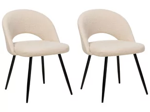 2 krzesła do jadalni boucle beżowe ONAGA - Krzesła - miniaturka - grafika 1