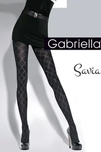 Rajstopy Wzorzyste Model Savia Code 328 Nero - Gabriella - 4-L Gabriella - Rajstopy - miniaturka - grafika 1