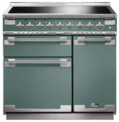 Kuchenki elektryczne - Kuchnia z płytą indukcyjną FALCON Elise 90 Zielony Mineral szczotkowany nikiel - miniaturka - grafika 1