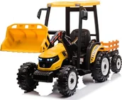 Pojazdy elektryczne dla dzieci - Ramiz Pojazd MEGA Traktor D68 Z Przyczepką Żółty - miniaturka - grafika 1