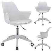 Fotele i krzesła biurowe - KRZESŁO biurowe na kółkach obrotowe do biurka - miniaturka - grafika 1