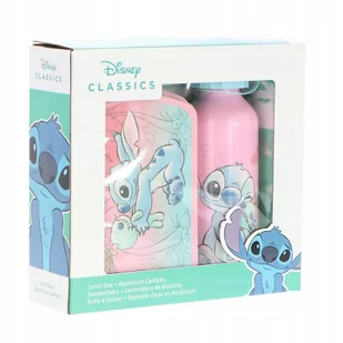 Stich bidon aluminiowy 500ml + śniadaniówka w pudełku LILO I STITCH - Zestawy naczyń dla dzieci - miniaturka - grafika 1