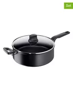Zestawy garnków i patelni - Tefal 2-częściowy zestaw "Hard titanium pro" w kolorze czarnym - Ø 28 cm - miniaturka - grafika 1