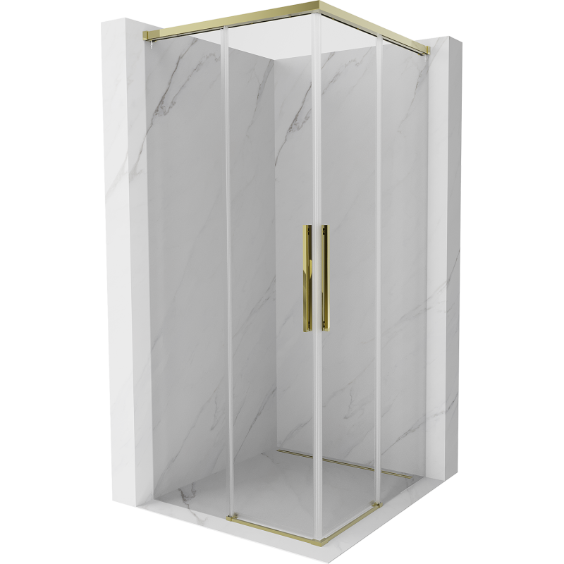 Mexen Rox Duo kabina prysznicowa rozsuwana 95 x 95 cm, transparent, złota - 8C2D-095-095-50-00