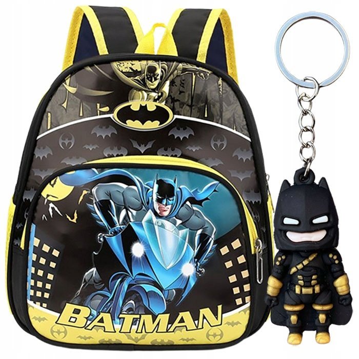 Plecak szkolny dla chłopca + BRELOKi do szkoły przedszkola BATMAN chłopięcy