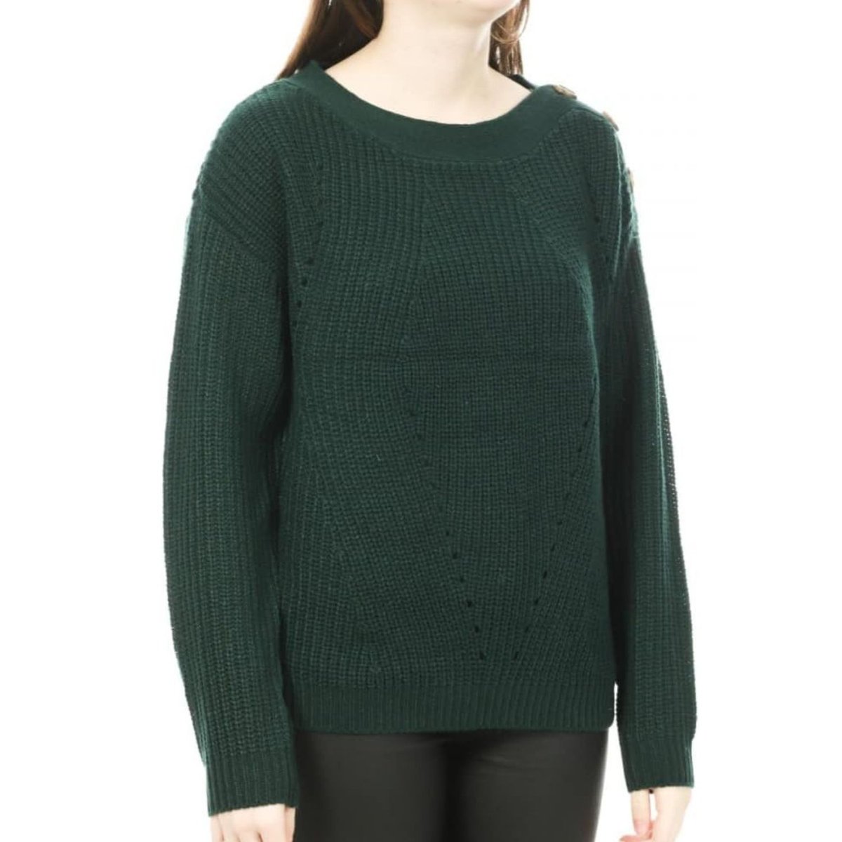 Sweter damski Vero Moda Sayla zielony prosty krój-S