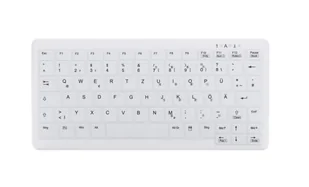 CHERRY AK-C4110 klawiatura Medyczna RF Wireless QWERTZ Niemiecki Biały AK-C4110F-FUS-W/GE - Klawiatury - miniaturka - grafika 1
