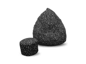 Pufy i podnóżki - Pufa sako XXXXL worek + gratis czarna białe napisy - miniaturka - grafika 1