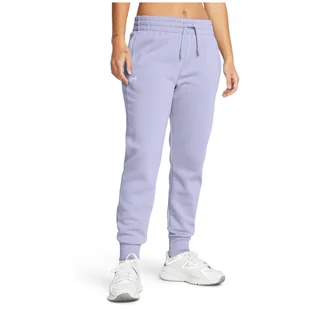 Damskie spodnie dresowe Under Armour Rival Fleece Jogger Rozmiar: XS / Kolor: biały/fioletowy - Spodnie sportowe damskie - miniaturka - grafika 1