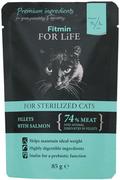 Mokra karma dla kotów - Fitmin Cat For Life Sterilized, 28 x 85 g - Łosoś - miniaturka - grafika 1