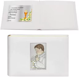 Album na zdjęcia Pamiątka I Komunia Św. Srebro Dedykacja - Dewocjonalia - miniaturka - grafika 1