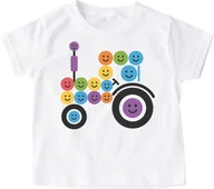 Koszulki dla dziewczynek - Koszulka na Dzień Kropki z traktorem - miniaturka - grafika 1