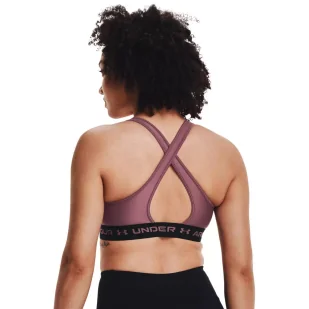 Biustonosz sportowy Under Armour Crossback Mid Bra - Bielizna sportowa damska - miniaturka - grafika 5